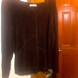 NWOT, one of a kind, deep brown, jacquard print — Fresco by Nomadic Traders.